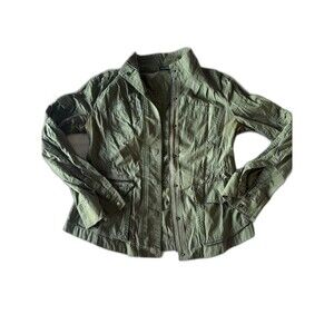 Express women’s olive green utility/military-style jacket, size Small